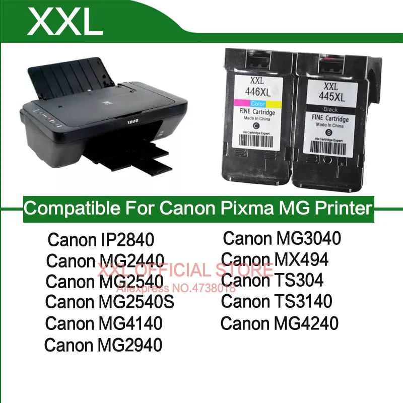 Чернила для принтера Canon iP2840 MG2440 MG2540 MG2540S MG2900 Pixma PG445 445 cl 446|Наборы заправки