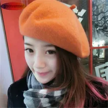 Fashion Solid Color Winter Warm Women Girl Beret Hat Casual Beanie Cap AM9990