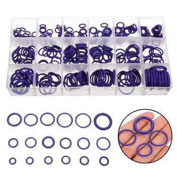 

270pcs Purple 18 Sizes Assortment Rubber O-Ring Seals Washers Gasket Automobile Air Conditioning Compression Engine Lock Ring