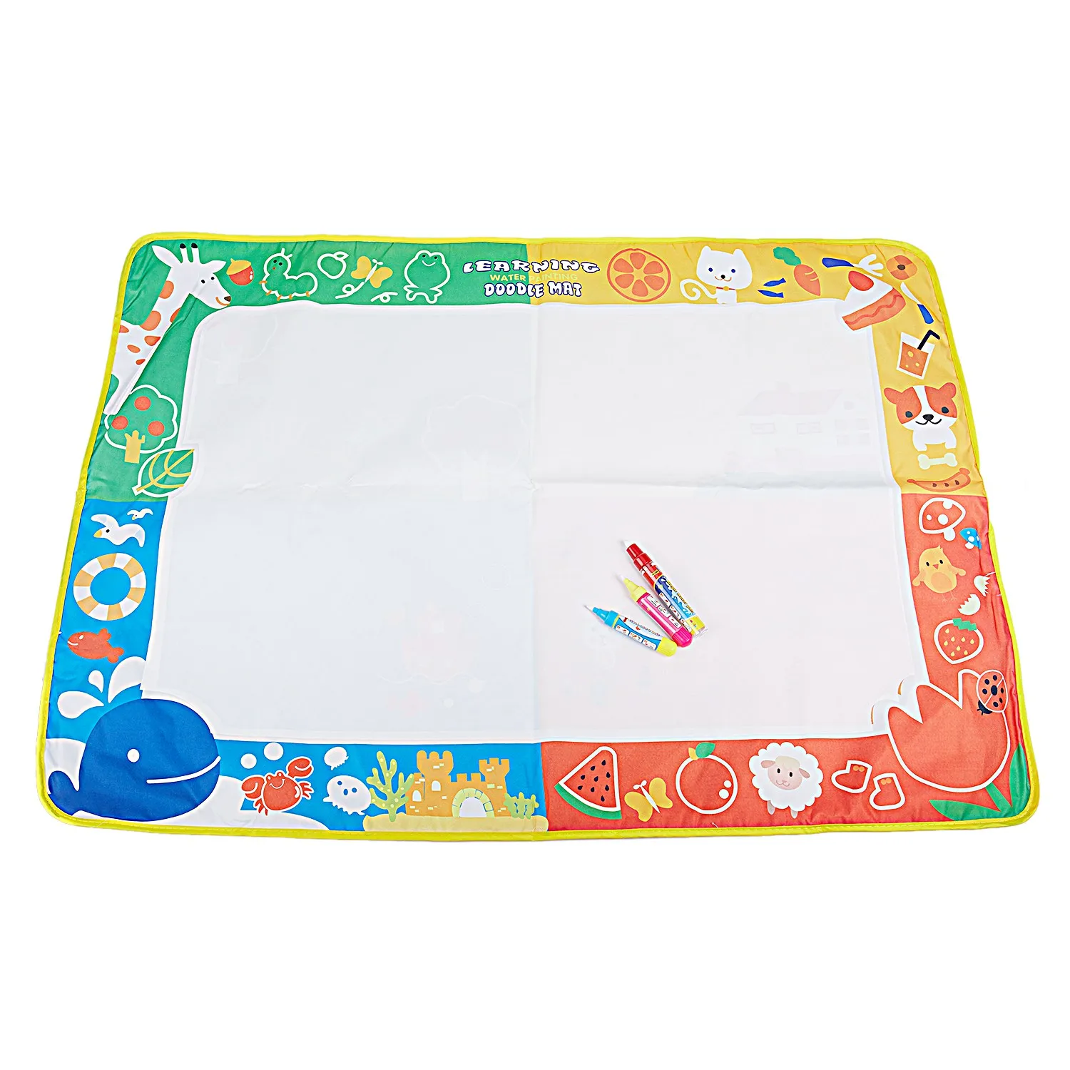 Mixed Color AAAJ-COOLPLAY детский водный коврик для раскраски и волшебная ручка каракули Рисование доска для рисования игровой коврик русская доска для детей обучающая - Цвет: Mixed Color