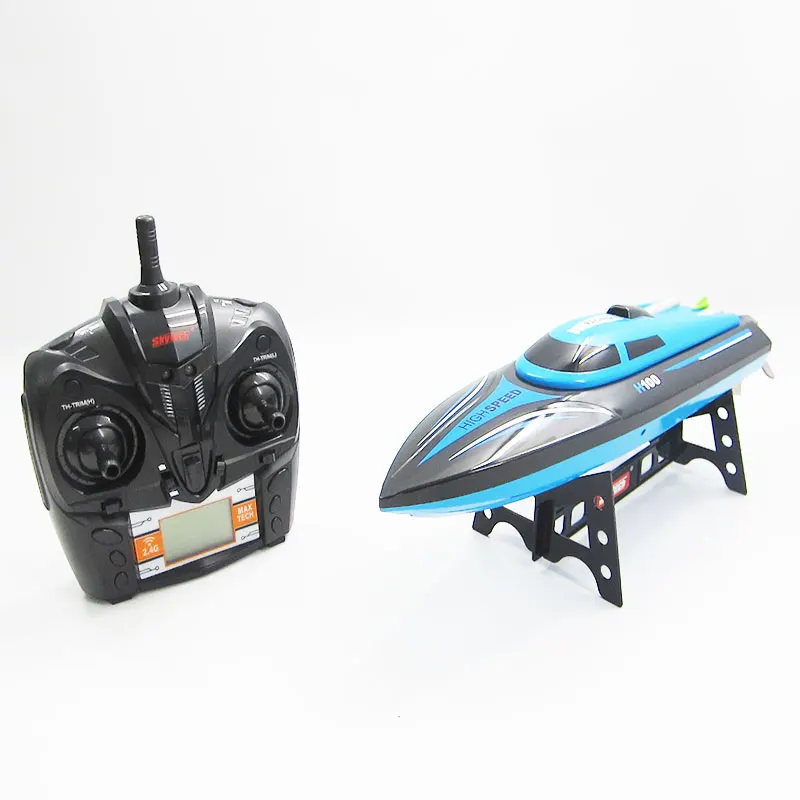 الكهربائية الرياضية قارب 30 km/h عالية السرعة RC قوارب H100 2.4 GHz 4 قناة سباق قارب VS ft007 ft009 عن التحكم قارب
