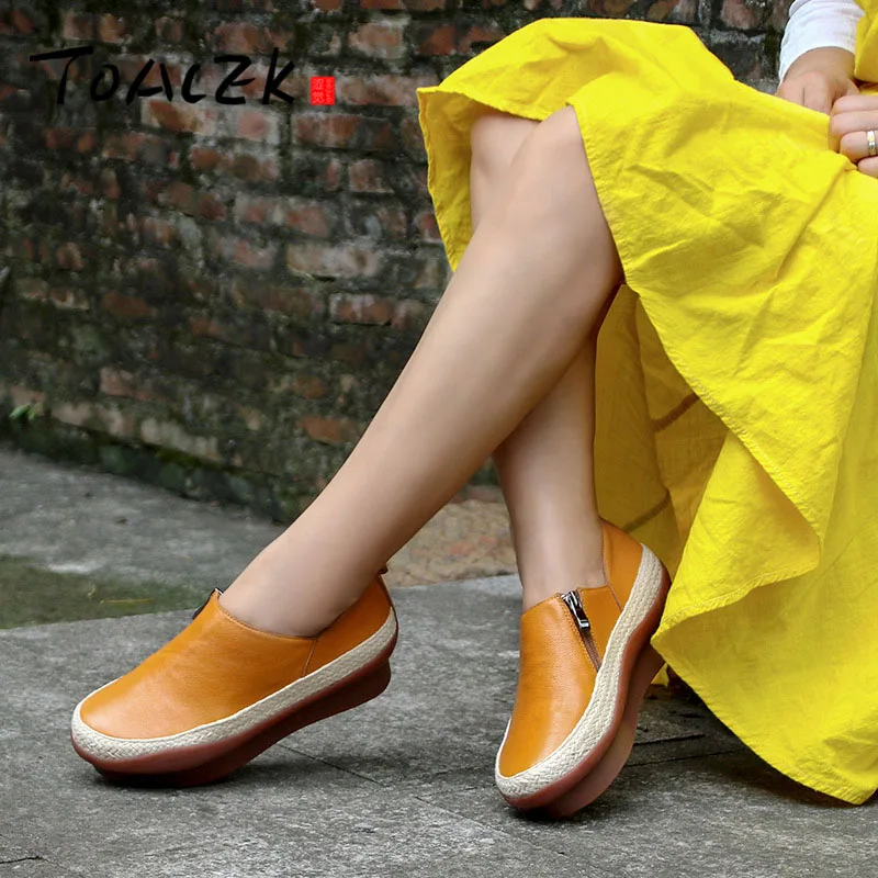

Autumn thick bottom Retro national style women's shoes pine cake bottom women's shoes round head leather shoes