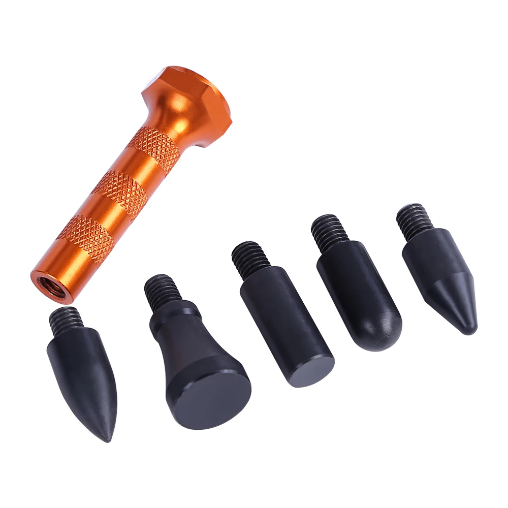 

GLCC PDR Car Flattening Pen with 5pcs Heads Tap Down Pen Car Body Dent Removal Tool Kit Car Paintless Dent Repair Hail Removal