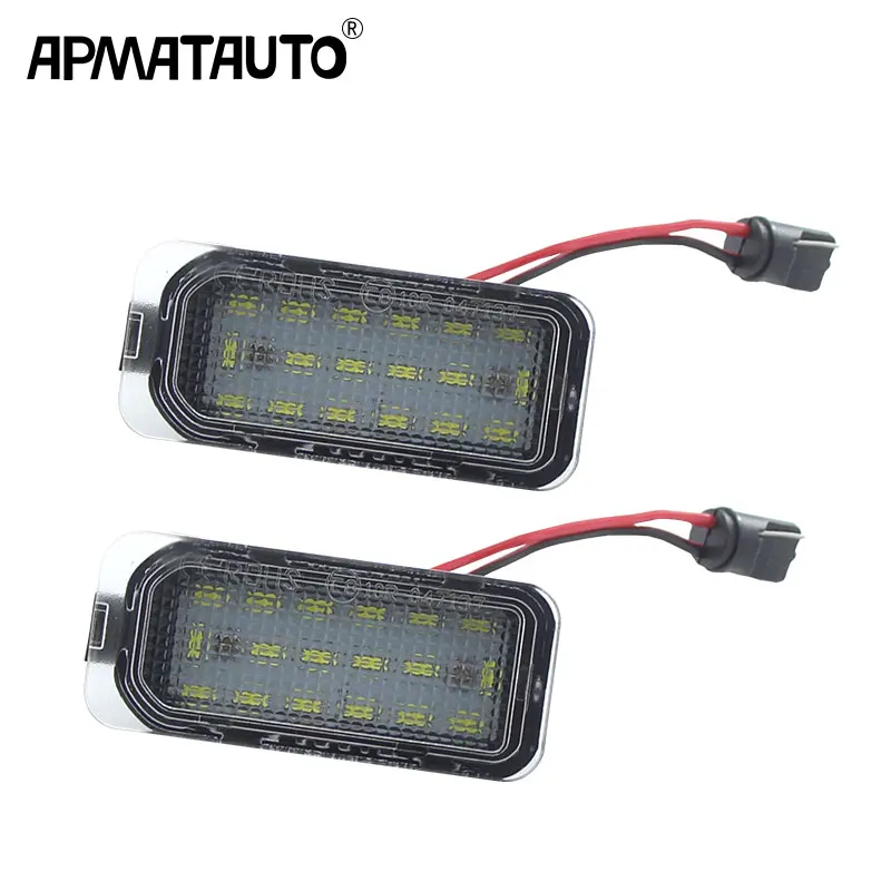 2PCS Error Free For Fiesta JA8 Focus S-MAX C-MAX Mondeo Kuga Galaxy 2010 18SMD Car Led License Plate Light Lamp OEM Replace