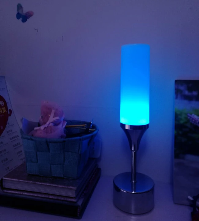 

ABS SK-LG009 Rechargeable 7 Color Changing Button Control Setting Single Color Lamps LED Night Light Free Shipping 10pcs/Lot