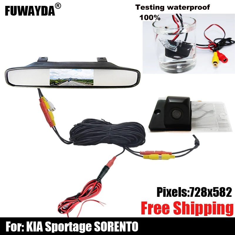 

4.3 Inch TFT LCD Auto Car Rear View Mirror Monitor Parking + Night Vision Car Rearview Reverse HD Camer for KIA SORENTO SPORTAGE