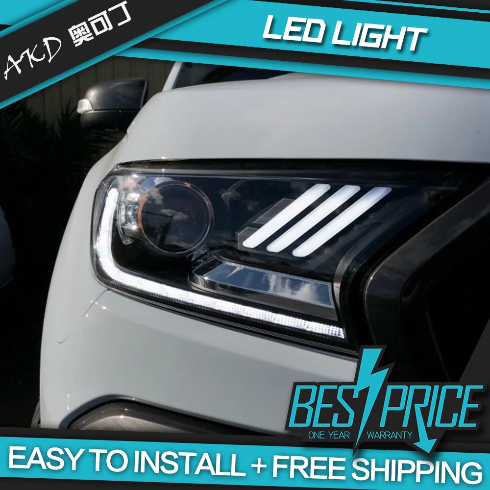 akd cars styling headlight for ford ranger everest 2015 mustang lights for ranger