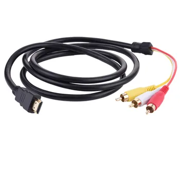 

1.5m Full HD 1080P HDMI Male to 3RCA Audio Video AV Component Adapter Cable