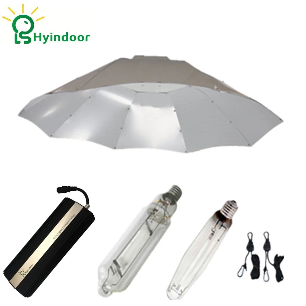 600W Hydroponic Parabolic Dimable Digital Ballasts Grow Lights Kit for Indoor Garden Professional Lighting Seedling Lamp