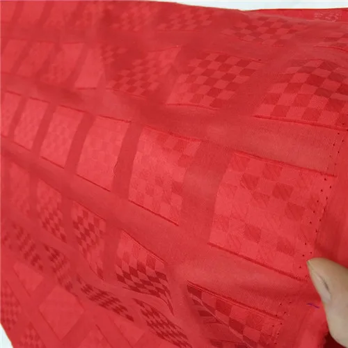 Африканский dashiki юбка ткань из Дубая atiku ткани для мужчин белая кружевная ткань tissu dentelle хлопок 5yard/lot5869 - Цвет: Красный