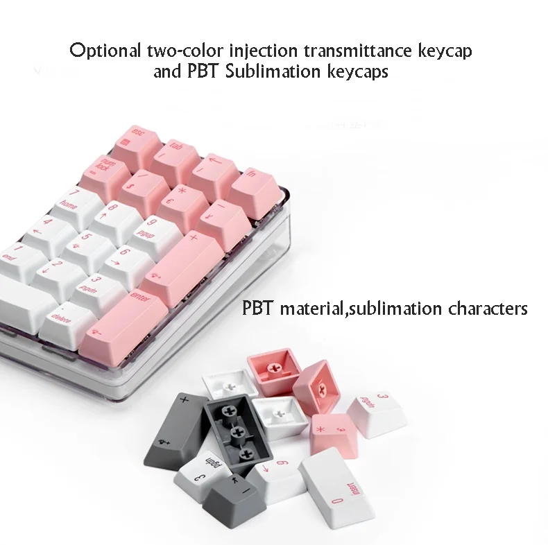 Все новые Magicforce Crystal 21 ключ USB Проводная Механическая клавиатура внешняя официальная цифровая клавиатура Cherry, Gateron Механическая ось