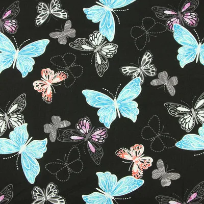Полуметр с принтом бабочки хлопок обычная ткань ручной работы сделай сам швейное изделие для сумки платье Материал B481 - Цвет: color 13