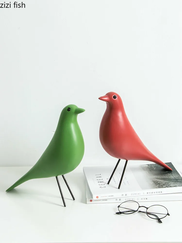 

Nordic Style Bird Shape Resin Crafts Minimalist Home Decorations Desktop Artwork Home Desktop Decorative Artwork