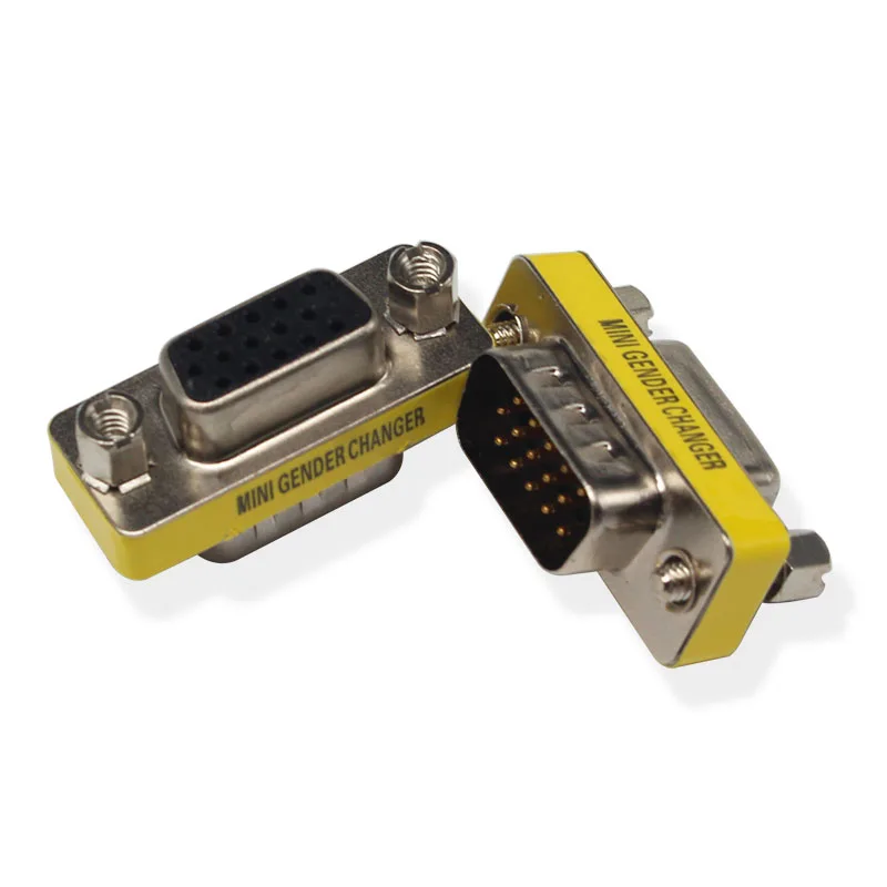 2 pcs VGA Male to Female M/F Mini Gender Changer for PC