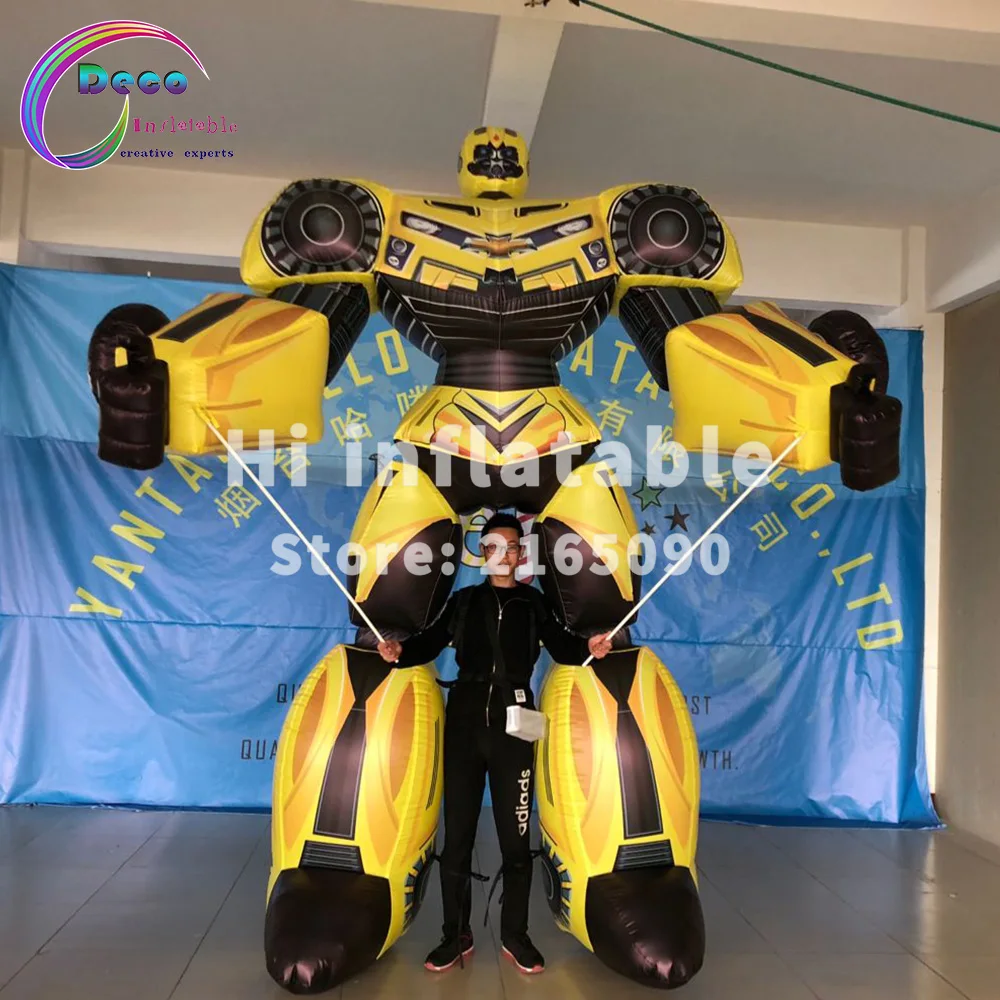 Sale 3.5m high parada decoration inflatable robot costume,inflatable moving movie character for advertising 1