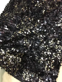 

sequin fabric Free shipping stock 5yards xx032# good quality sequin tulle mesh lace fabric for bridal wedding dress/sawing