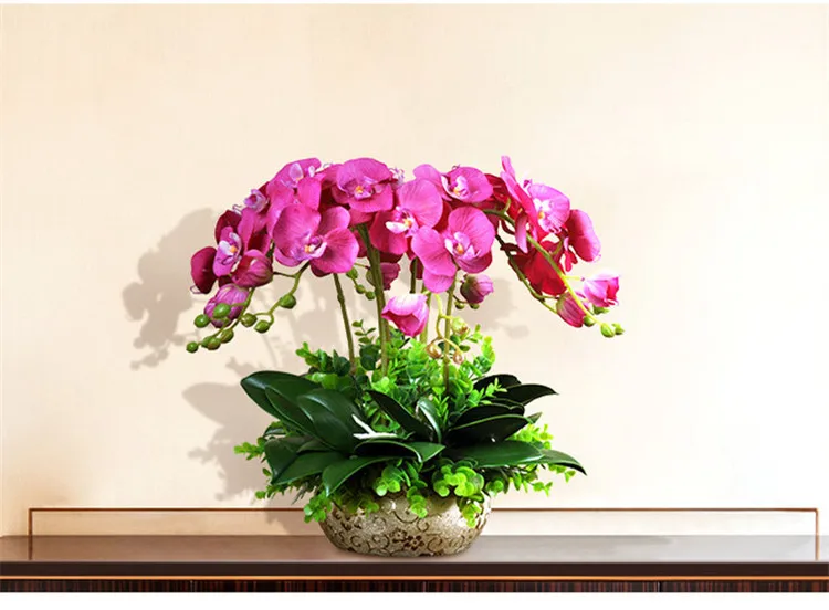 1 шт. Настоящий сенсорный Искусственный растительный лист phalaenopsis лист PU растение декоративный цветок материал вспомогательный лист домашний сад Рождественский Декор искусственные цветы тычинки цветов статуэтки