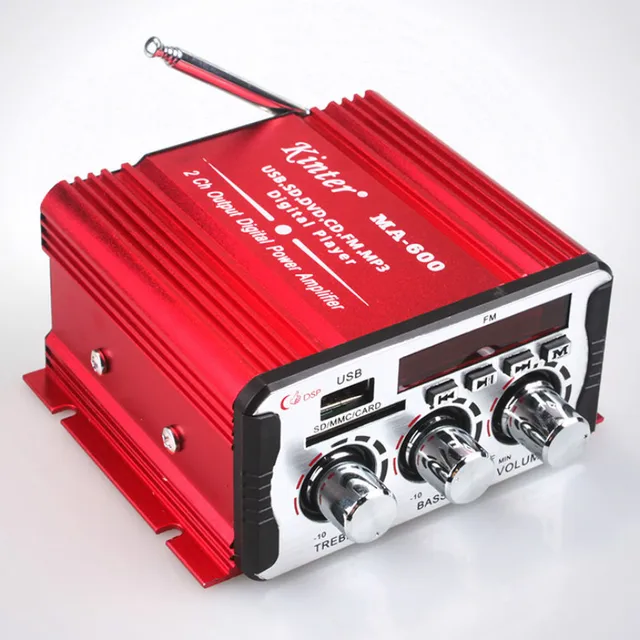 Best Price Card USB + SD card small borne power amplifier power amplifier radio MP3 small 12 v HIFI12v car amplifiers