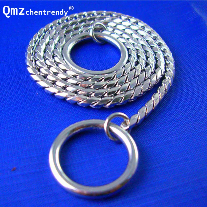 

3mm/4mm/5mm Snake P Chain Puppy Collar Stainless Steel Small Pet Dog Chain Training Choke Collar French Bulldog Neck Necklace
