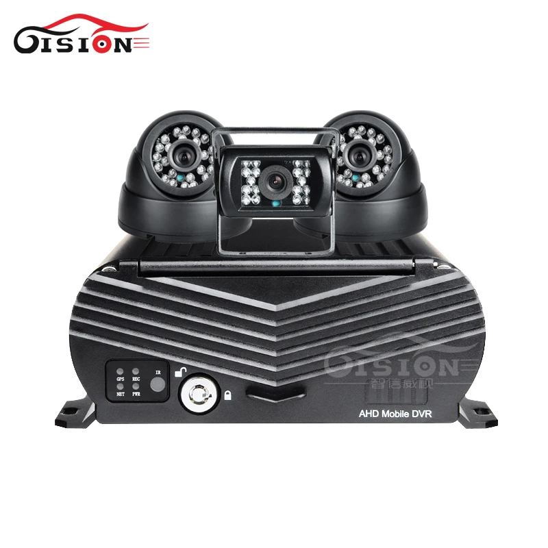 3 piezas AHD autobus Taxi HD CCTV cámara de coche + 4G GPS Wifi 4CH Disco Duro HDD coche móvil dvr