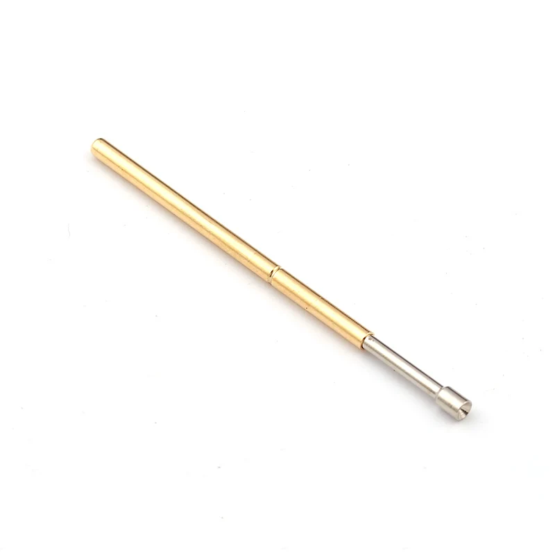 P100-A2 New Product For Testing Circuit Board Length 33.35mm Bullet Metal Spring Test Probe Nickel-Plated Spring Probe Tool