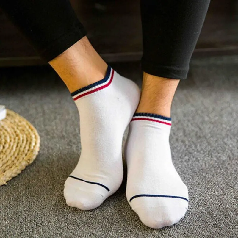 Big Feet cotton boat ankle socks for men odorless moisture wicking