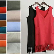 140 см* 100 см четыре стороны стрейч замша трикотажная стрейч синтетическая оленья кожа ткань плотная двухсторонняя замша кисточка ткань