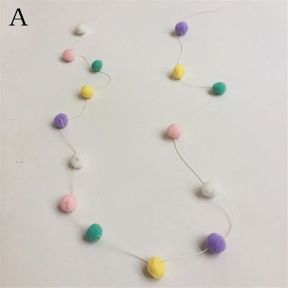 200 см в скандинавском стиле ручной работы фетровая гирлянда из шариков для детской комнаты орнамент Настенный навесной домашний Декор Детский помпон гирлянда вечерние реквизит - Цвет: A