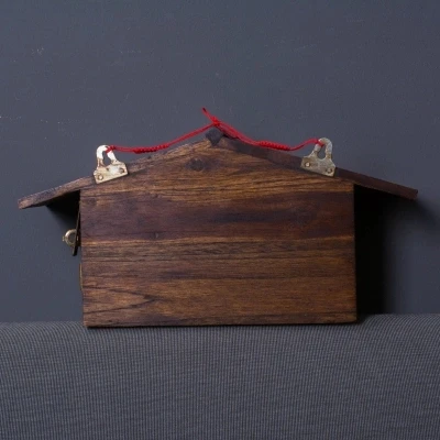 Деревянный почтовый ящик, повесить стену в сельскую почтовую почту восстановление древних способов твердой древесины Декоративный ящик замок почтовый ящик коробка ткани