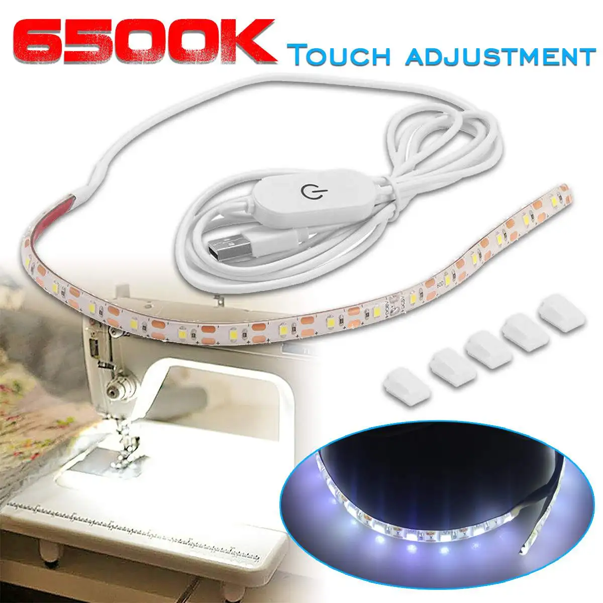 

Sewing Machine LED Light Strip Light Kit 78.6" DC 5V Flexible USB Sewing Light Industrial Machine Working LED Lights