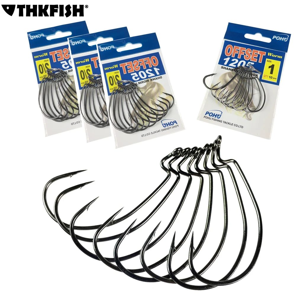 

20Pcs #1 #2 #3 #4 #5 2/0 1/0 3/0 Offset Worms Fishing Hooks Dropshot Wacky Rig Wide Gap Hook Bass Fishing Tackle