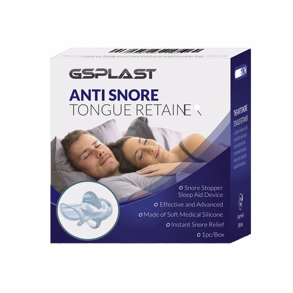 

1pc/box Tongue Anti Snoring Device Medical Silicone Anti Snore Tongue Retainer Apnea Aid Snore Stopper Anti Snoring Mouthpiece
