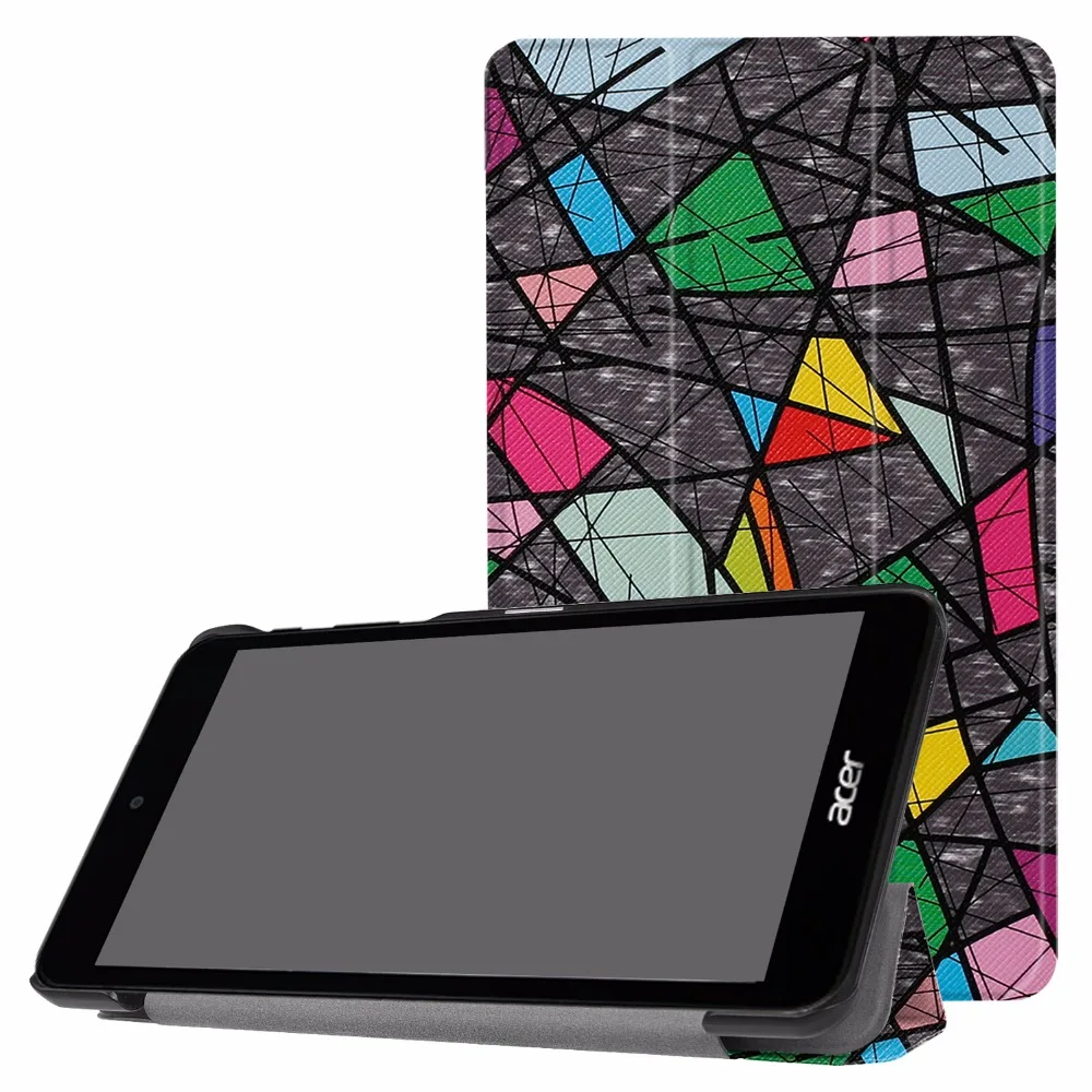 Тонкий чехол с принтом для acer Iconia One 7 B1-790 планшет PU кожаный Складная подставка