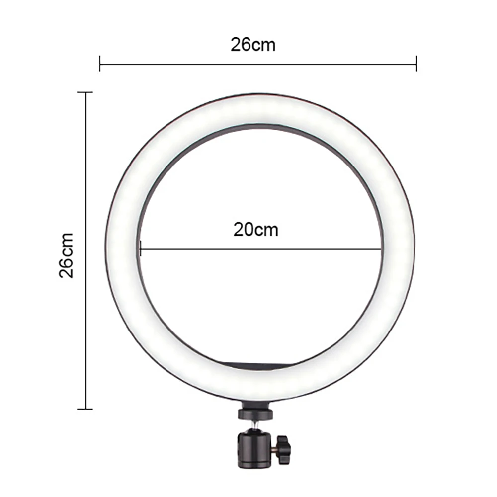 02 Ring Light USB Регулируемая СВЕТОДИОДНЫЙ Кольцо света затемнения 3 огни Цвет 3000 K-5000 K телефон стенд потокового макияж видео съемки фотографии телефон - Цвет: 02 Ring Light