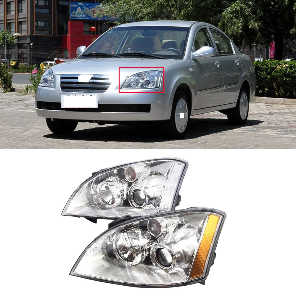 

CAPQX 1PCS For Chery A5 2006 2007 2008 2009 10 Front Bumper Headlight Head Lamp Head Light Headlamp Assembly Manual & Electrical