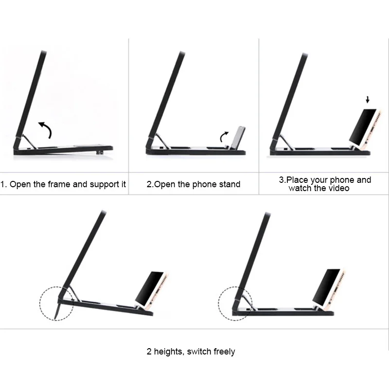 

3D Movie Amplifier 3X Zoom Enlarged Phone Screen Video Films Magnifier Amplifier New Arrival