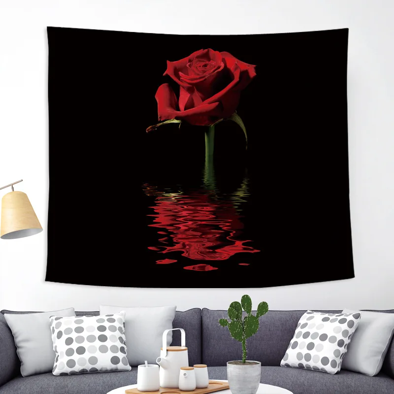 

Rose Hippie Tapestry Printed Lotus Tapestry Bohemia Mandala Tapestry serviette plage Wall Hanging For Wall Decoration Yoga Mat