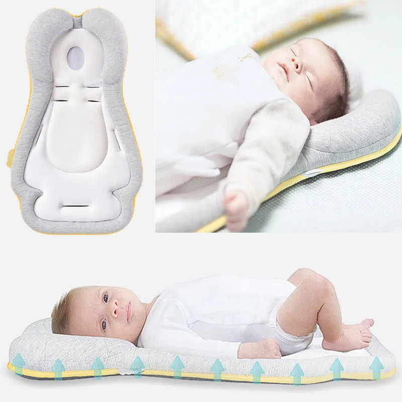 Дышащий детские подушки для новорожденных Анти-опрокидывание матрас складная кроватка кровать мат шеи Поддержка сна подушка с памятью
