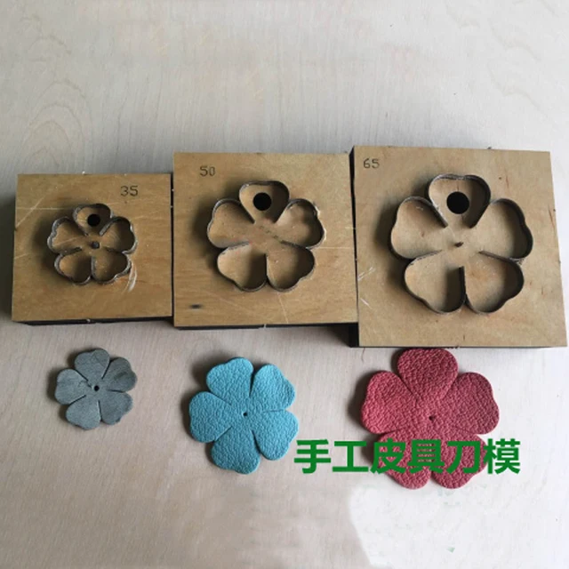 Japan Steel Blade DIY Leather Craft Five Petal Flower Die Cutting Knife Mould Wooden Die Cutter Leather Punch Crafts Kraft Tool 2