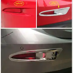 Yimaautotrims ABS Chrome сзади противотуманных фар Foglight Крышка лампы Накладка для Mazda 3 AXELA седан 2014 2015 2016