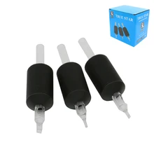 20 шт одноразовые ручки для татуировки 25 мм трубки синие мягкие силиконовые ручки для татуировки прозрачные пластиковые трубы точные комбо