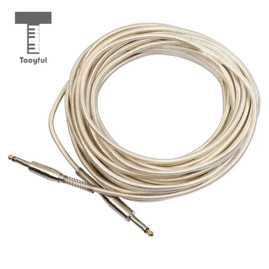 15m 1/4'' Jack 6.35mm Mono Male to Male Audio Cable for Electric Guitar