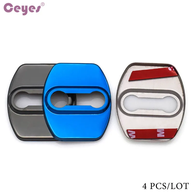 4pcs/lot Car Door Lock Cover Case for Kia Rio K2 Soul Hyundai Solaris Verna ix35 i30 Sonata 8 car interior accessories car door lock cover car exterior accessories car door cover