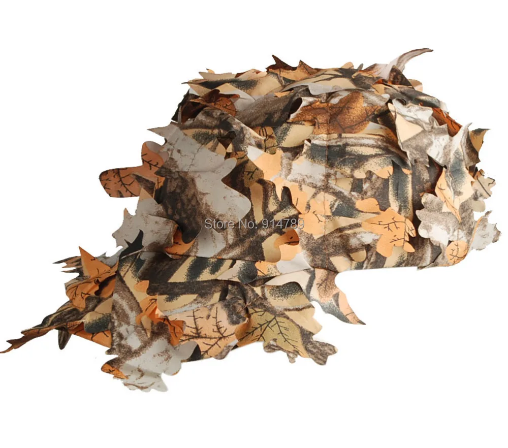 

TACTICAL 3D REALTREE CAMO HUNTING AIRSOFT LEAF NET GHILLIE HAT CAP -33839
