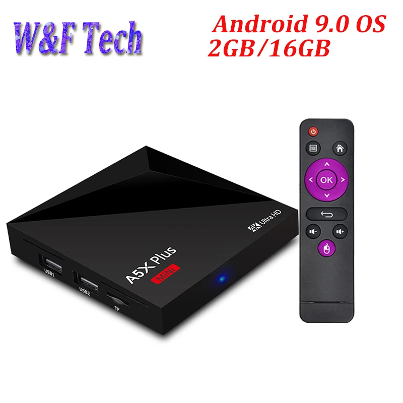 5 шт. A5X Plus Mini Android 9 0 RK3328 Rockchip TV BOX 2G/16G 2 4G WIFI H.265 HDR10 USB3.0 4K потоковый медиаплеер |