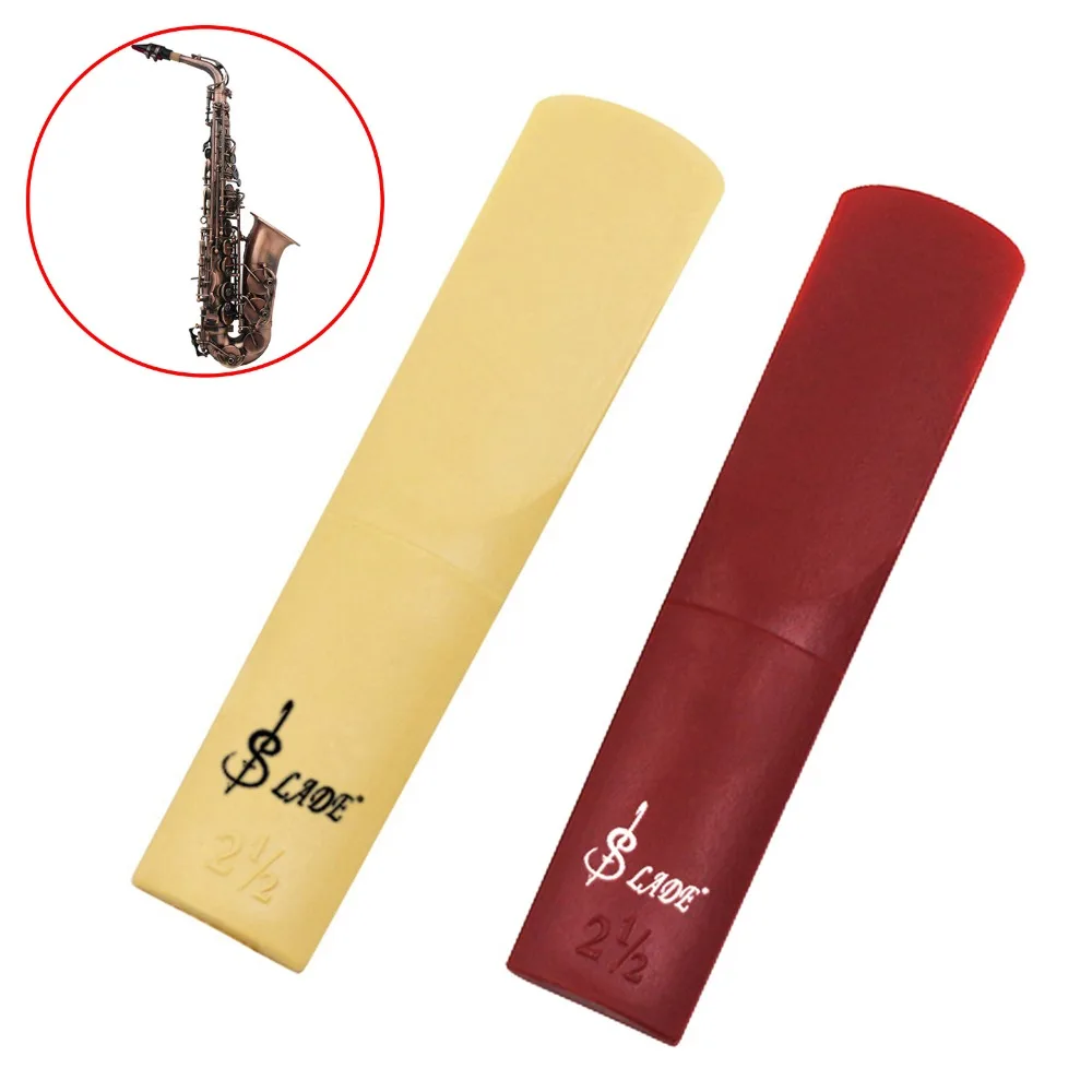 New 5pcs Resin Alto Sax Saxophone Reeds Mouthpiece Patches Pads