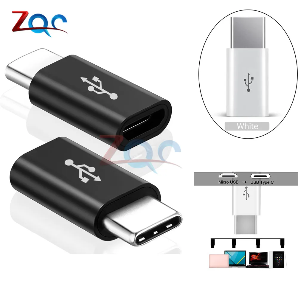 3 шт. USB 3,1 type-C мужской разъем для Micro USB 2,0 5Pin Женский адаптер для передачи данных конвертер usb type C адаптер Черный Белый