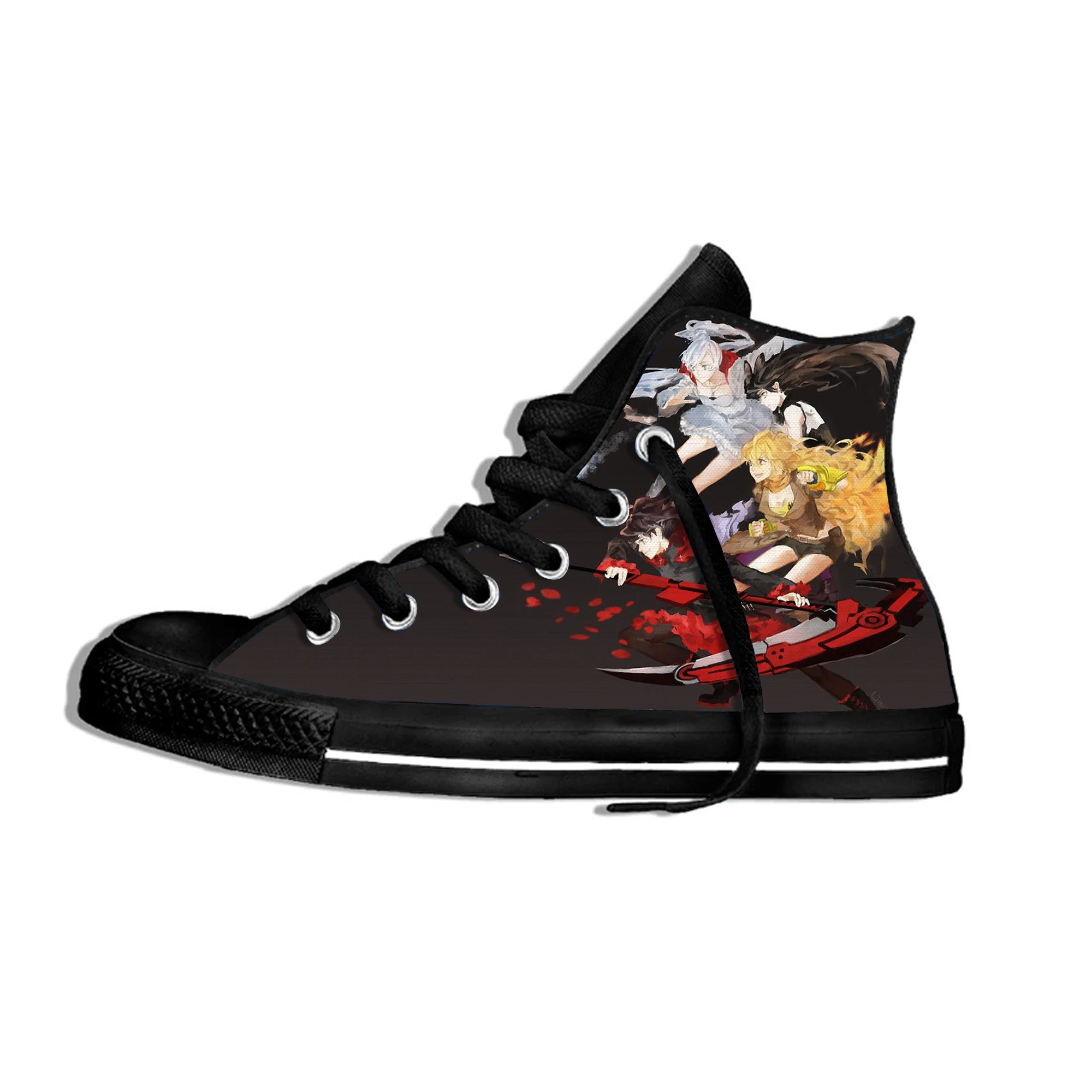 

Hot Anime RWBY Ruby Rose Weiss Blake Yang 3D Print Lightweight Casual Fashion Shoes Flat Canvs Sneakers Breathable High Top