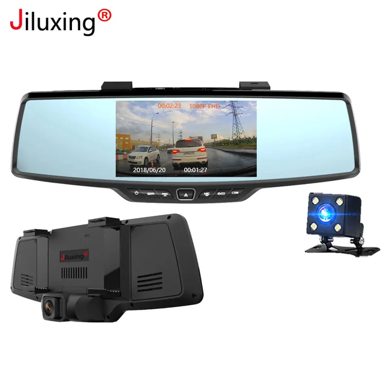 

Jiluxing H10S 5" car cameras Rearview mirror FHD 1080P Car DVR two cameras Dash Cam Video Recorder Novatek 96655 Night vision