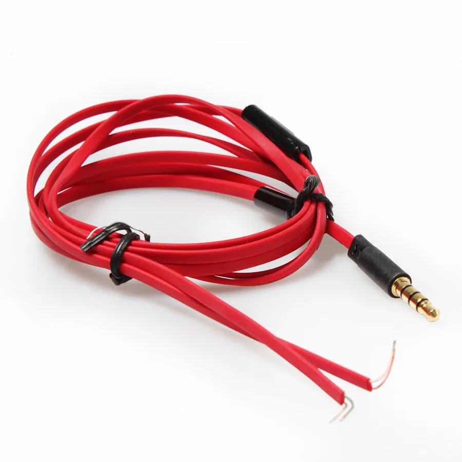 3,5 мм DIY аудио наушники приблизительно 1,25 м кабель Лапша кабель для наушников с микрофоном Ремонт Замена наушников Аксессуары
